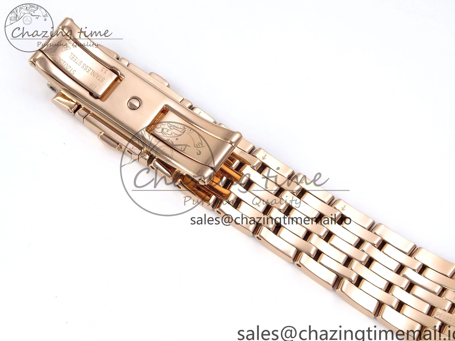 0102 De Ville Prestige Ladies RG VSF 1:1 Best Edition Brown Diamonds Dial on RG Bracelet A Sophisticated 7681